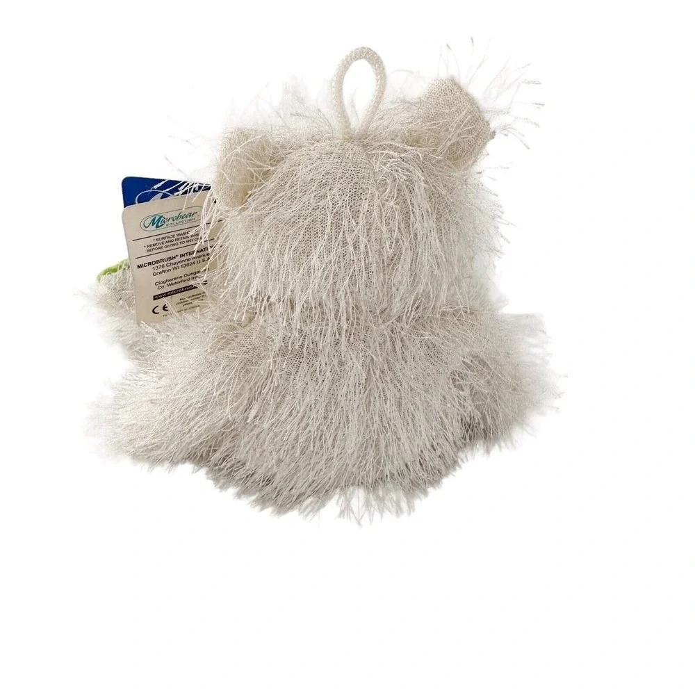 Microbear Collection White Plush Bear Jointed‎ Promotional Long Hair Toothpaste